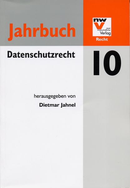 Bild: Titelbild des Buches "Jahrbuch - Datenschutzrecht 2010" (öffnet in neuem Fenster)