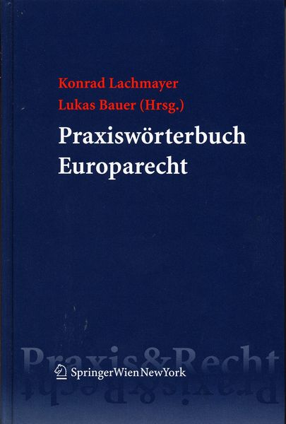 Titelbild des Buches "Praxiswörterbuch Europarecht"