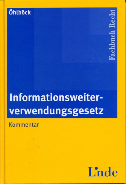 Titelbild des Buches "Informationsweiterverwendungsgesetz - Kommentar"